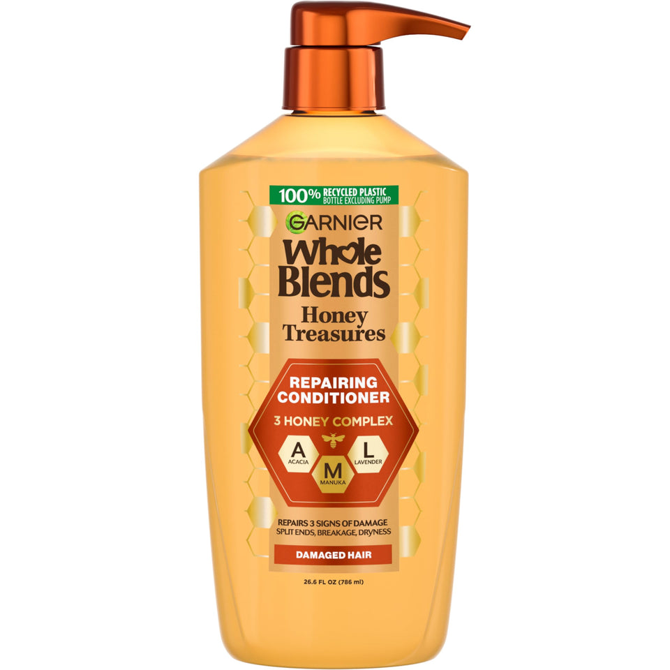 Garnier bottle front packaging showing product and benefits