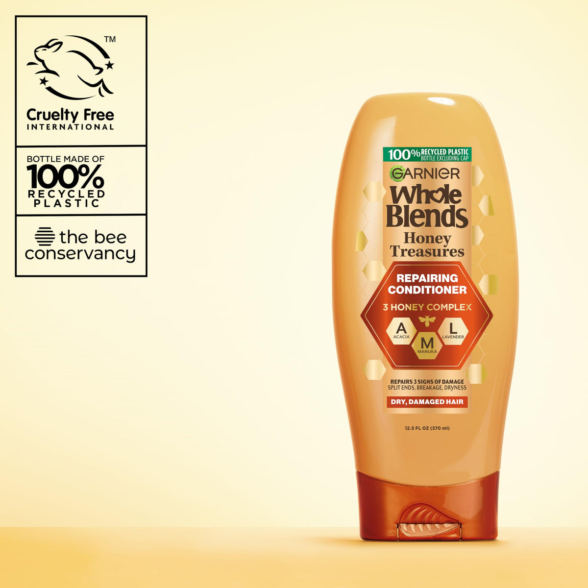 Garnier recycled bottle symbol illustrating eco-friendly packaging