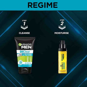 Garnier clean skin after wash showing reduced shine and refreshed appearance