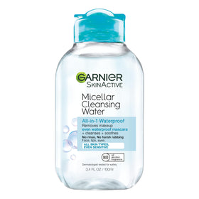Garnier removing waterproof eye makeup demonstrating effective makeup removal