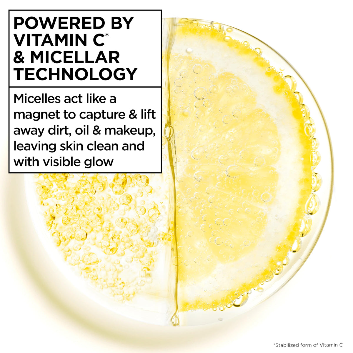 Garnier removing eye makeup on model to show gentle, no-rinse use