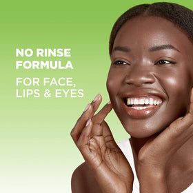 Garnier close-up of clear cleansing water texture highlighting gentle formula