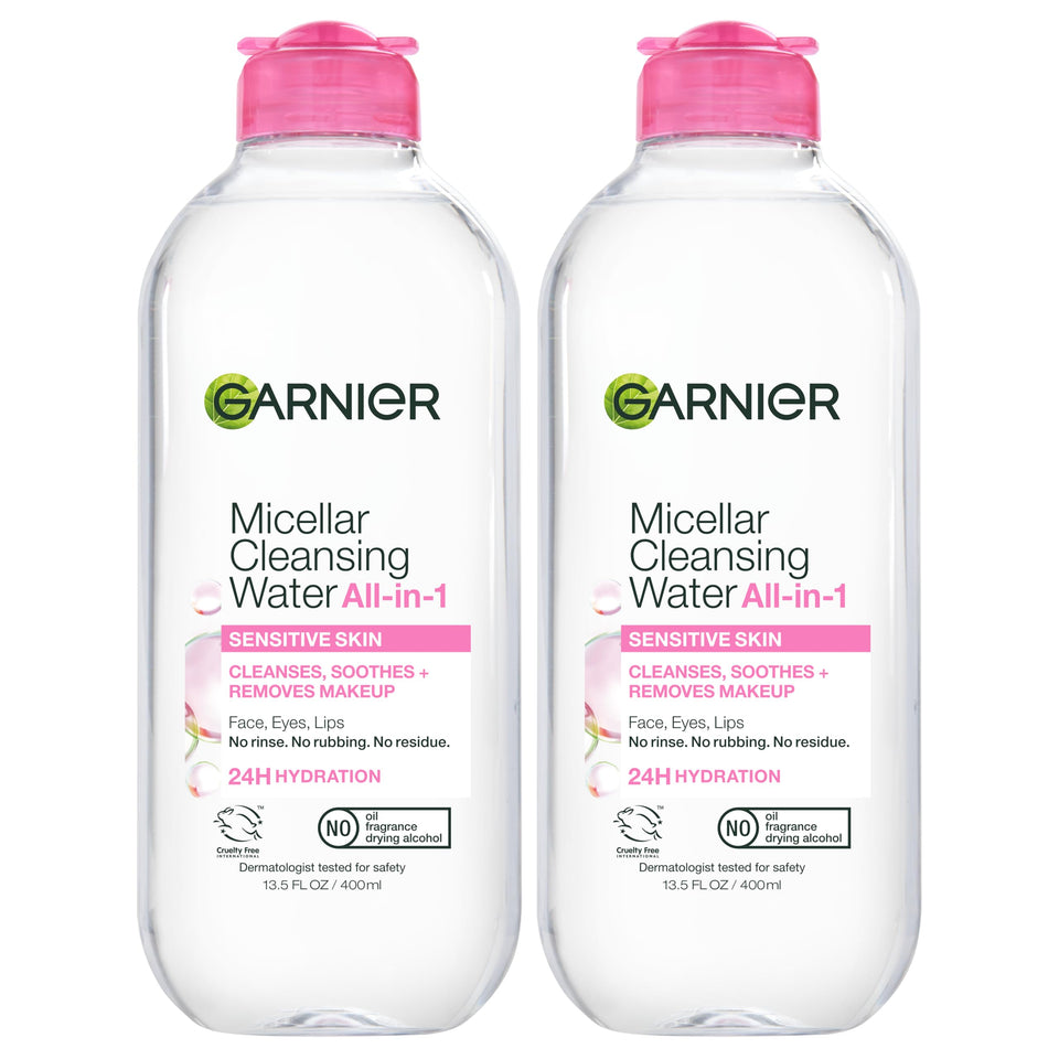 Garnier front label showing product name and size, clear and informative