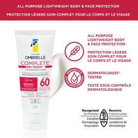 Garnier Ombrelle applied on arm demonstrating even, non-greasy coverage