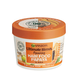 Garnier front jar showing papaya formula and generous 390ml size benefit
