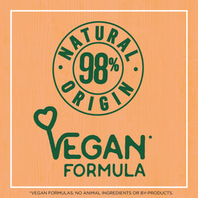 Garnier label close-up showing papaya and amla ingredients for natural-origin benefit