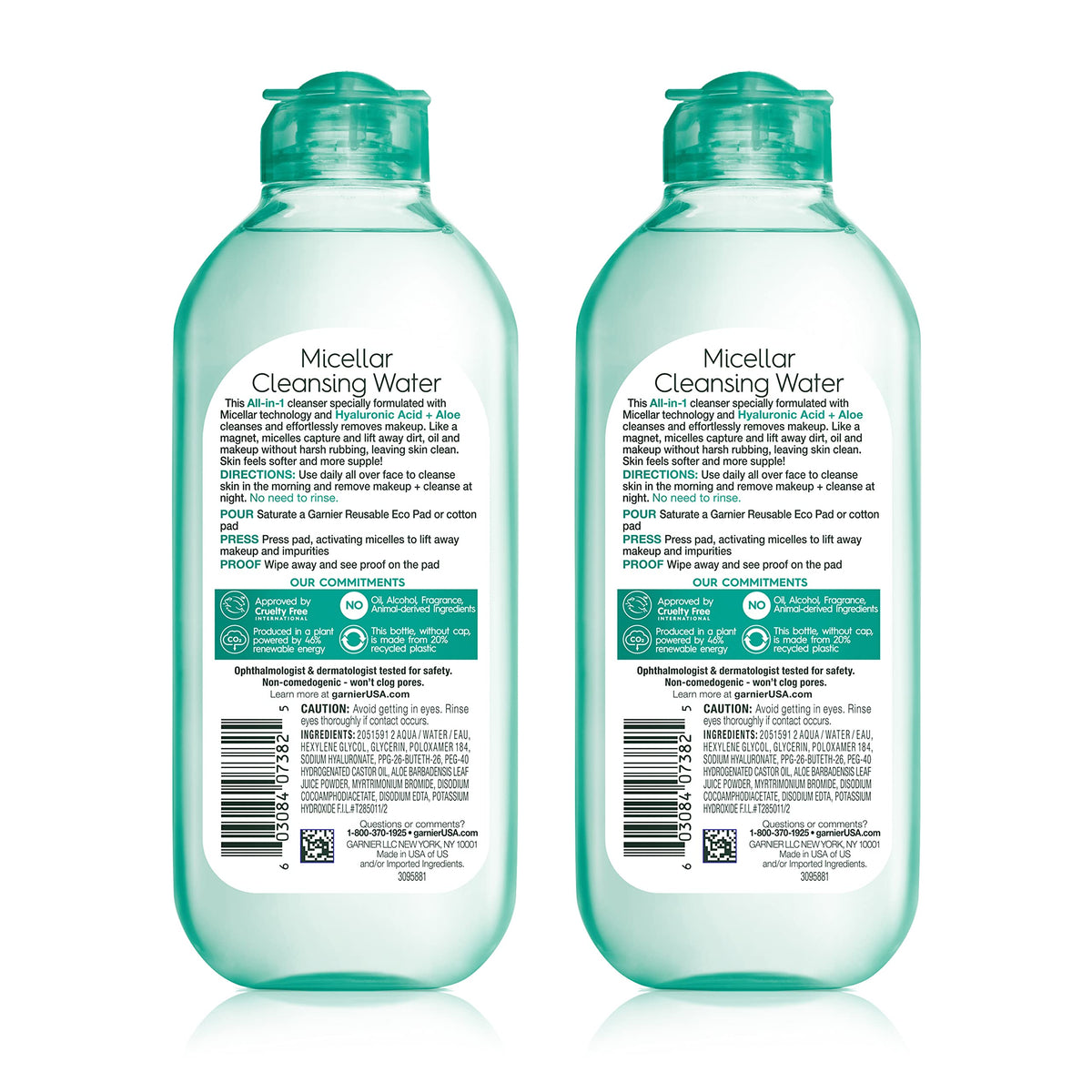 Garnier texture close-up pouring liquid to show lightweight feel