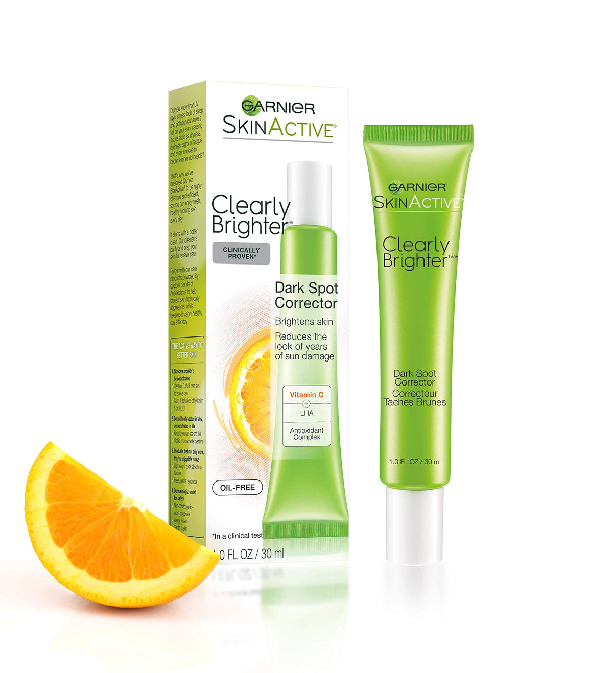 Garnier pump dispenser close-up highlighting precise dosing and mess-free application