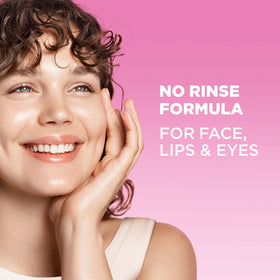 Garnier close-up label highlighting rose water and glycerin formula