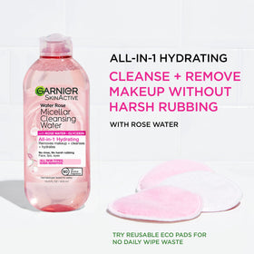 Garnier pouring micellar water texture to show clarity and fluidity