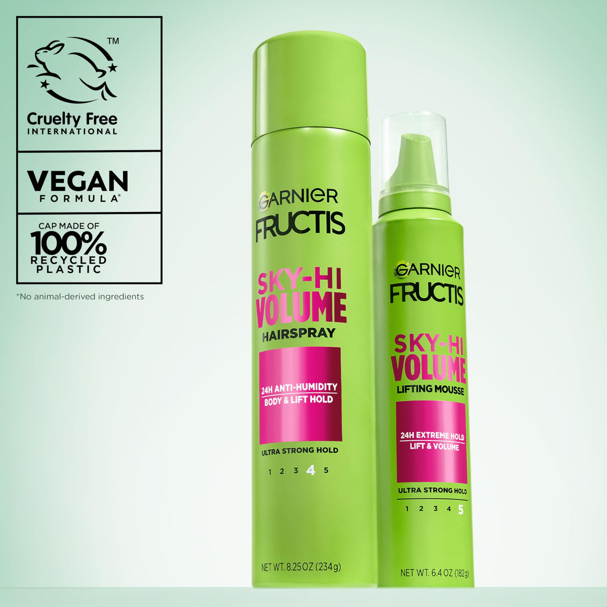 Garnier Fructis styled hair lifestyle image showing voluminous look and all-day confidence benefit