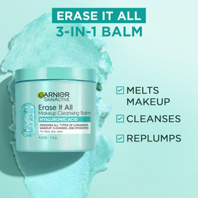 Garnier close-up of balm texture, demonstrates creamy melting action