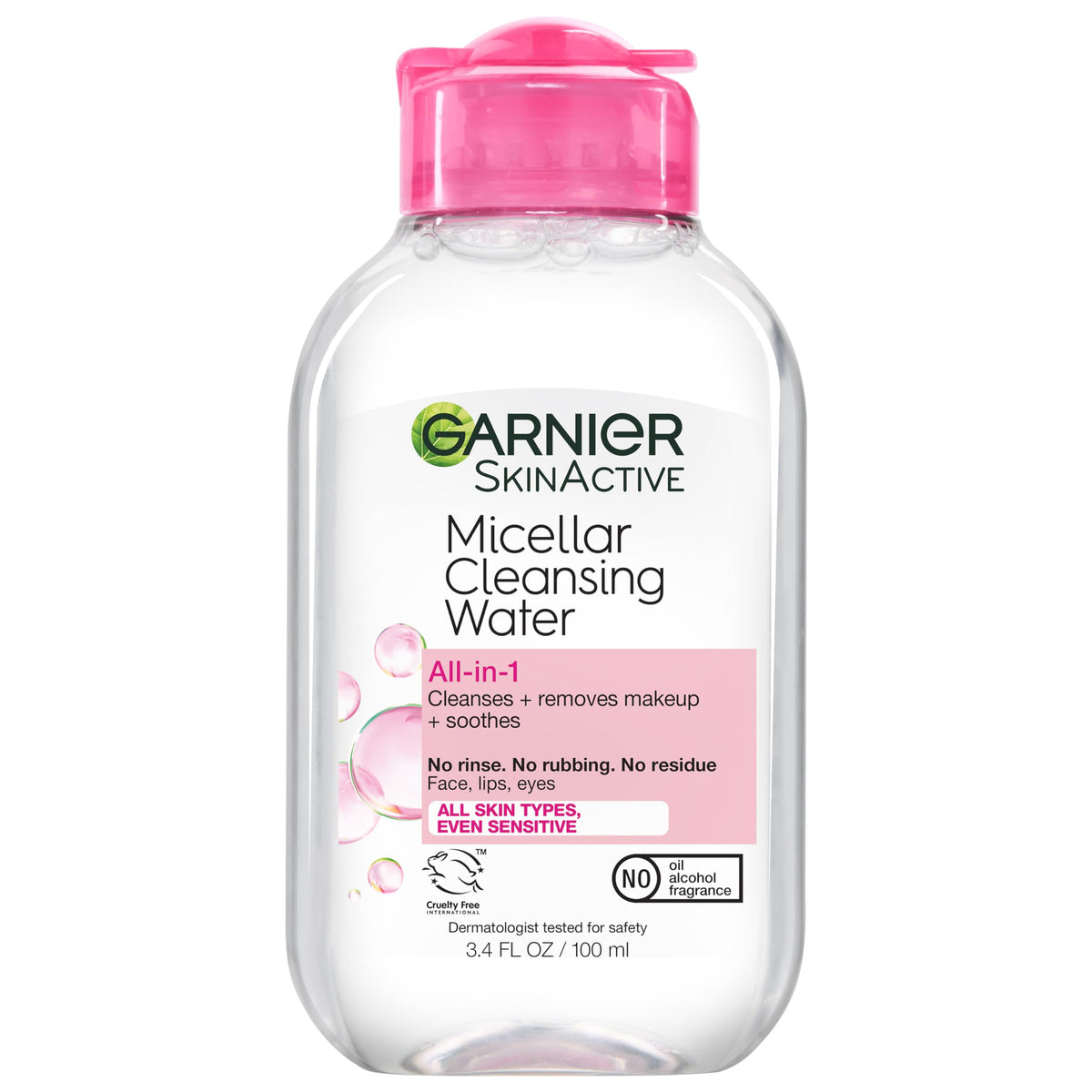 Garnier micellar water on cotton pad demo removing makeup quickly and effectively