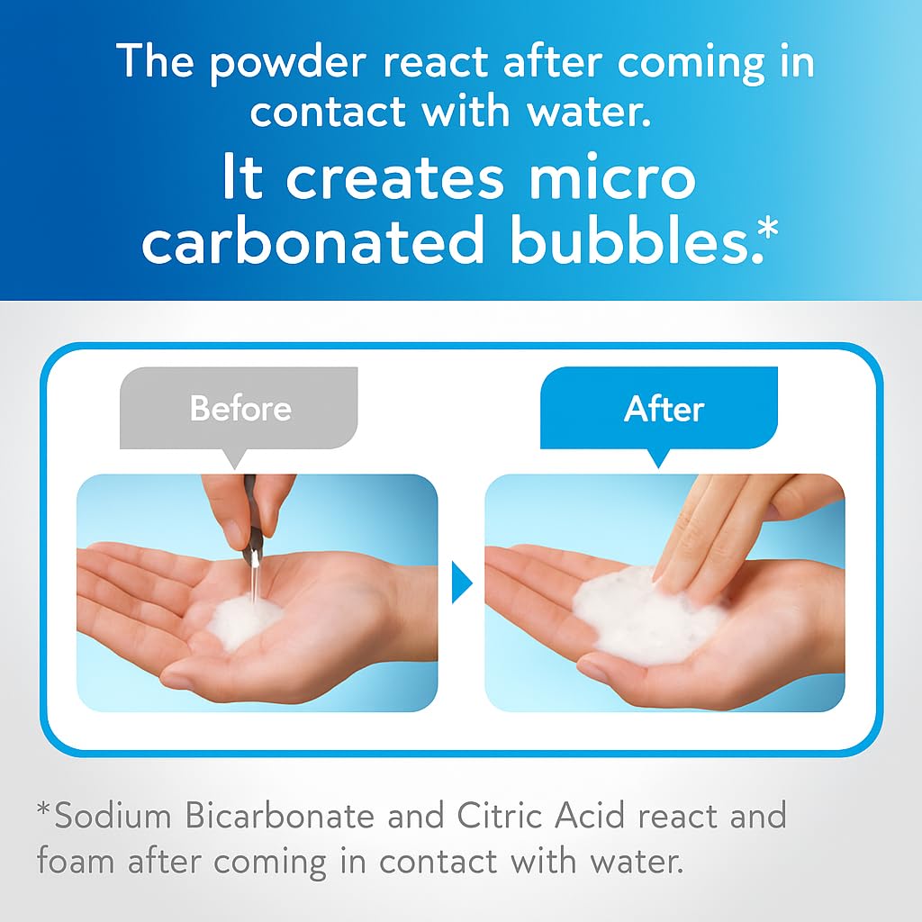 GASHINA STORY rich white foam texture from powder, gentle exfoliation and cleansing benefit