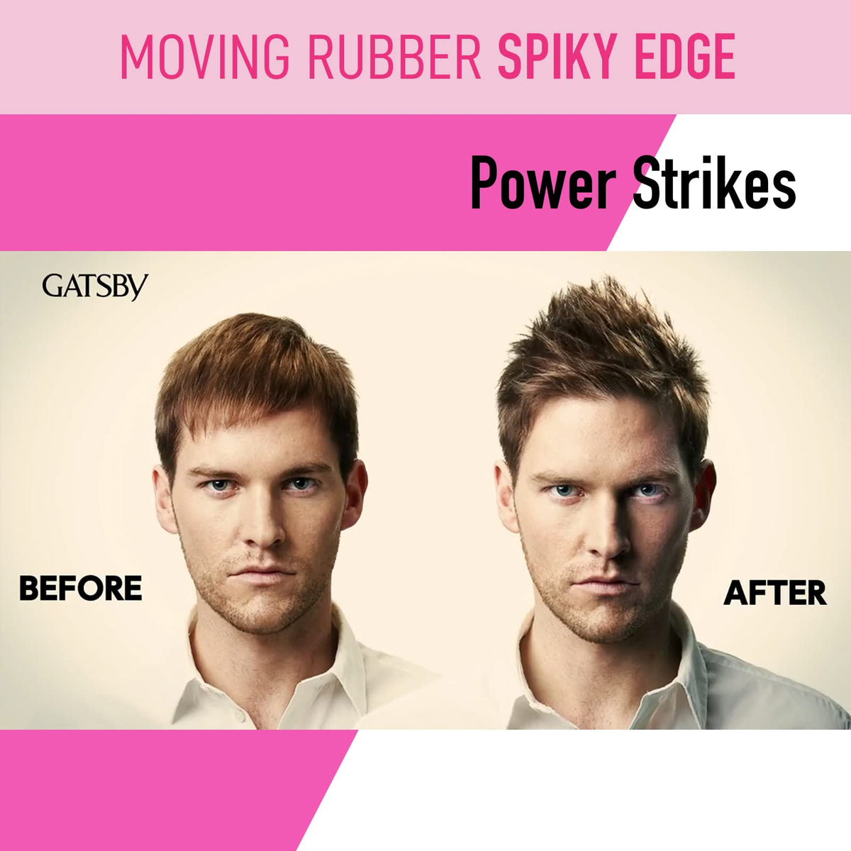 GATSBY product on fingers ready to apply for precise styling benefit