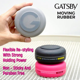 GATSBY rinse demo with shampoo showing easy washout benefit
