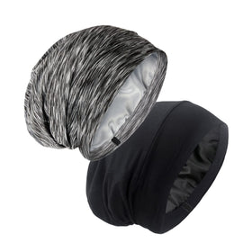 GB Selected front view of black bonnet showing sleek silhouette and secure fit