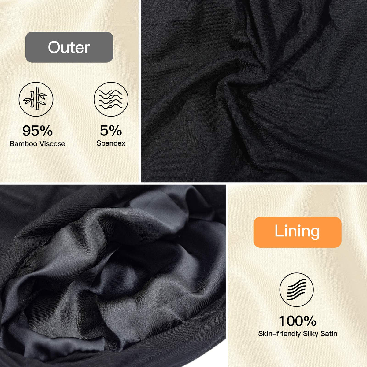 gb selected satin lining closeup highlighting silky interior that reduces frizz