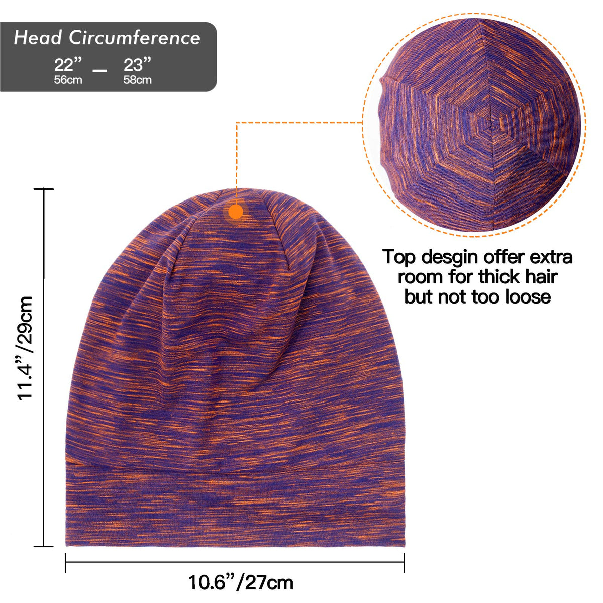 GB Selected bonnet shown next to hand to show size and hair volume capacity