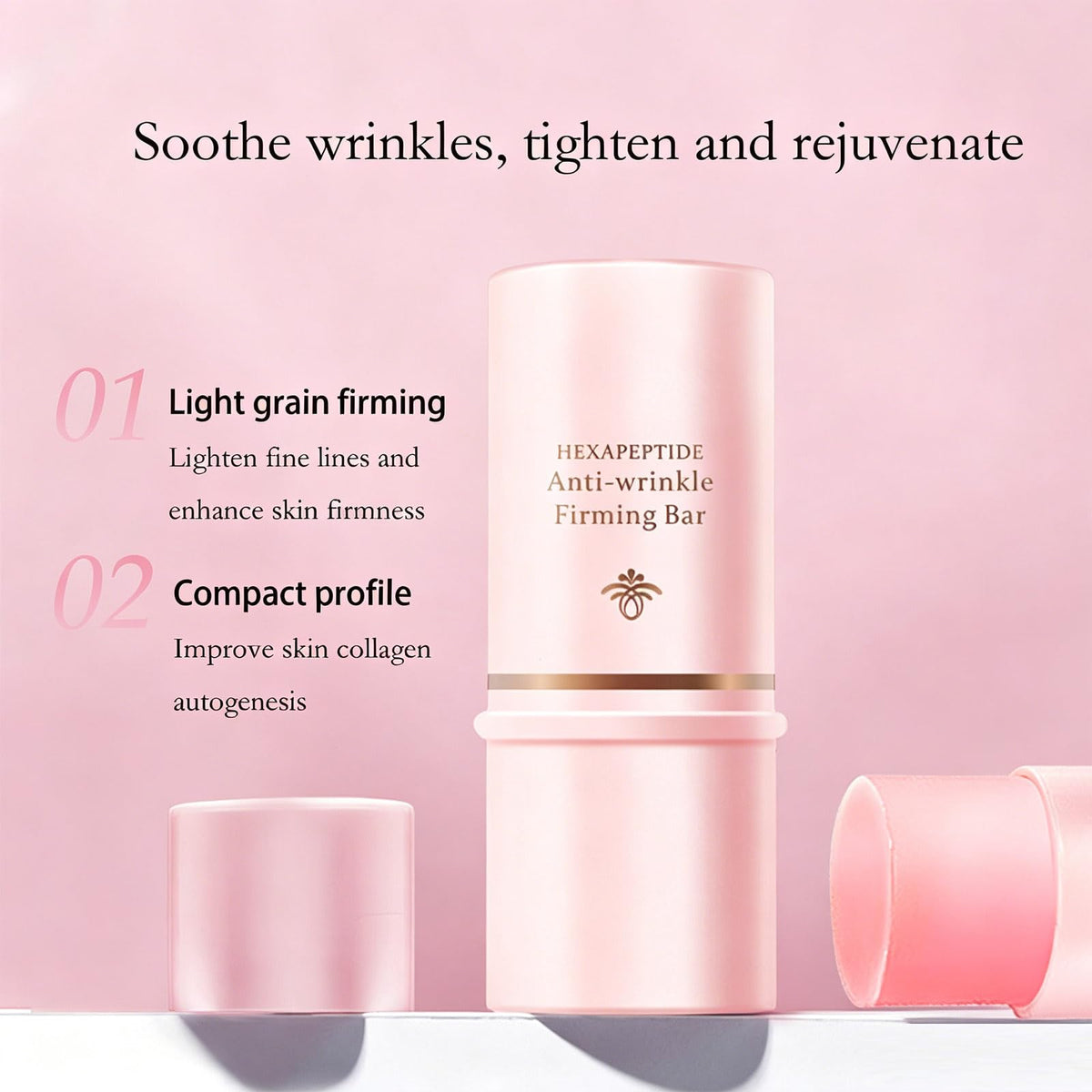 gcdat balm stick application on cheek smoothing fine lines visibly