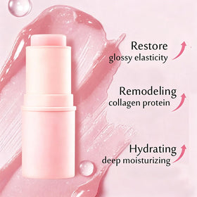 gcdat balm stick ingredients label closeup highlighting peptide and collagen content
