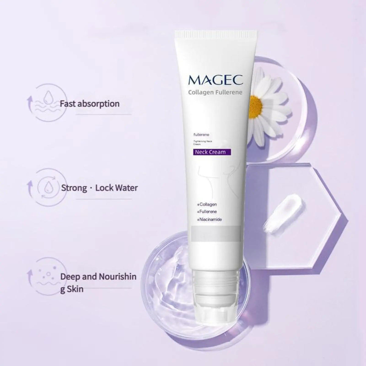 Gcvsdoa five-roller applicator close-up delivering mess-free upward massage