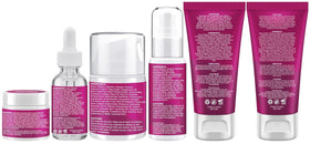 GEBEATY skincare set staged in a bathroom to illustrate daily routine use