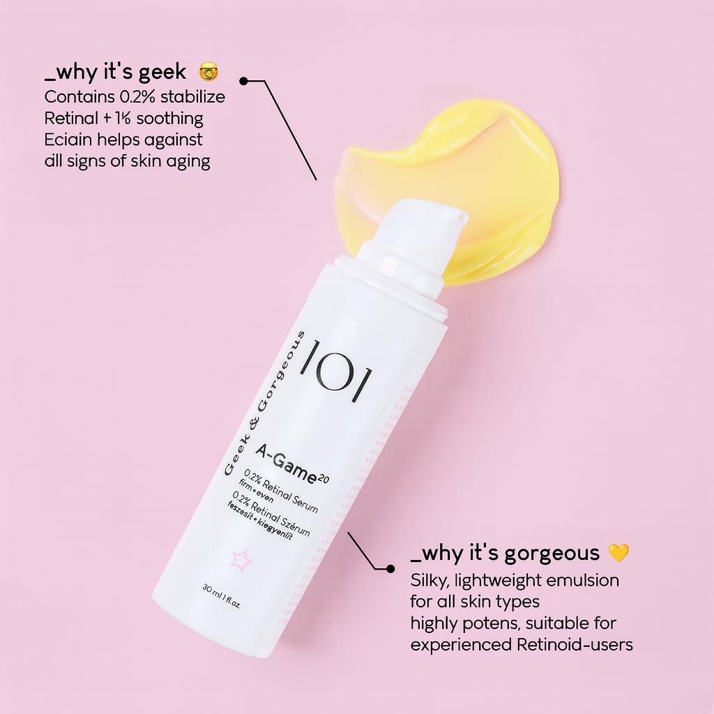 Geek & Gorgeous 1 oz size scale comparison showing travel-friendly bottle benefit