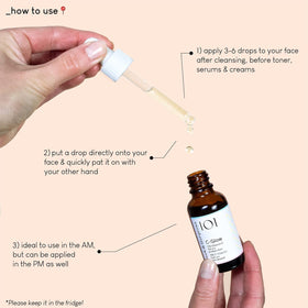 Geek & Gorgeous C-Glow pipette dispensing drop for precise, low-waste use