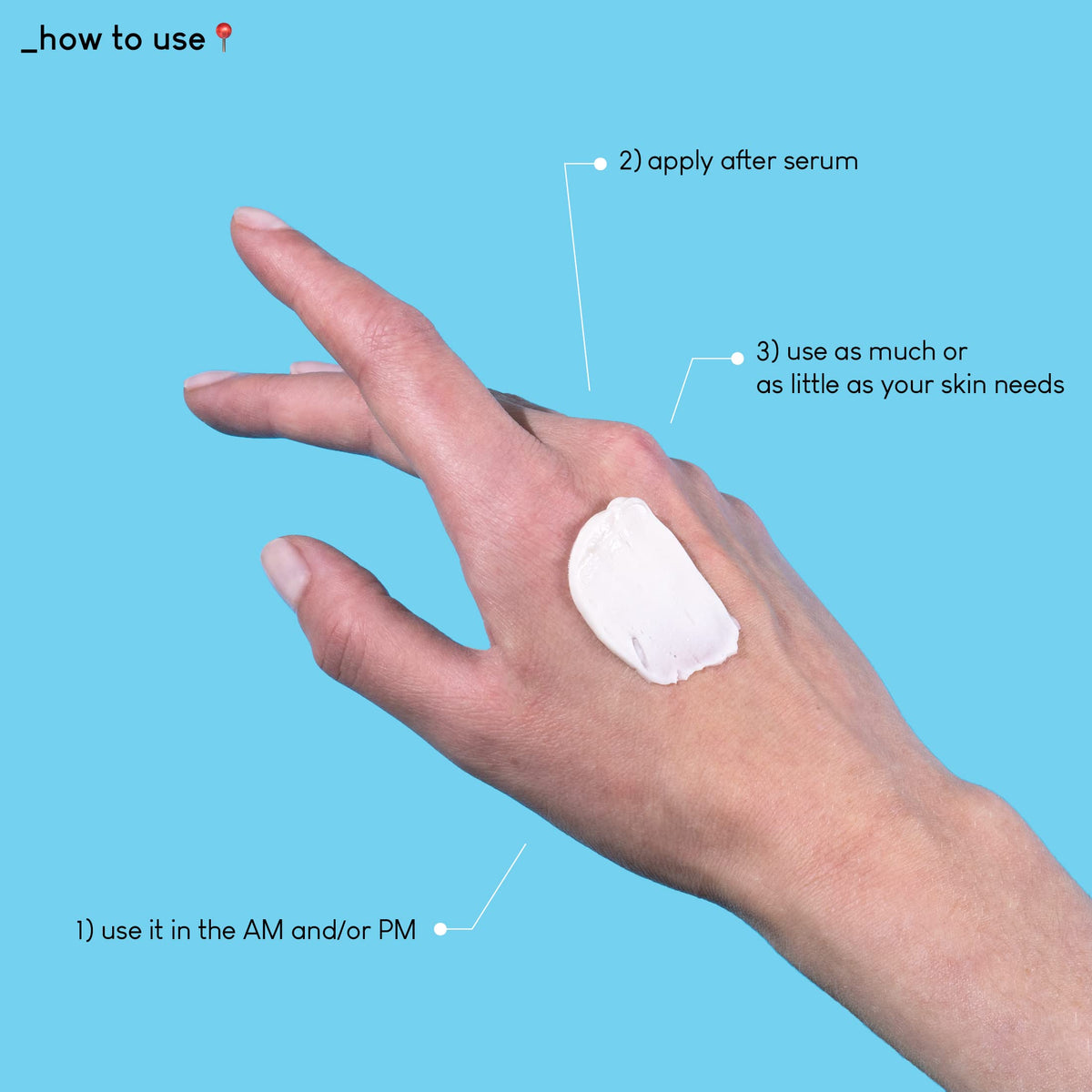 Geek & Gorgeous cream texture close-up demonstrating lightweight spreadability and fast absorption benefit