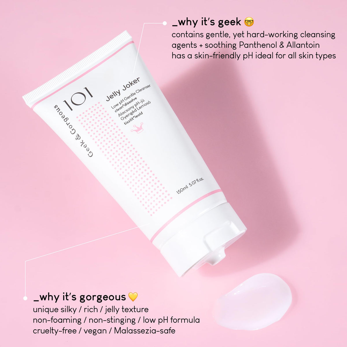 Geek & Gorgeous pump dispensing gel to show easy use and measured application