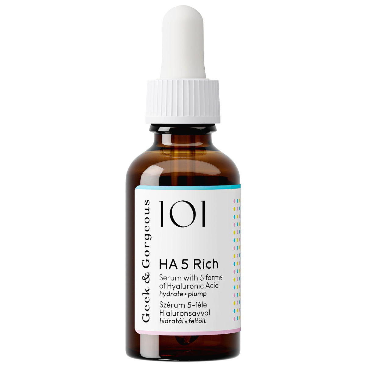 Geek & Gorgeous serum in hand demonstrating easy application and lightweight feel