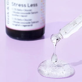Geek & Gorgeous label detail showing minimalist, gentle formula