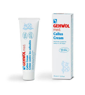 GEHWOL callus cream front tube showing label and easy-squeeze cap, promotes targeted care