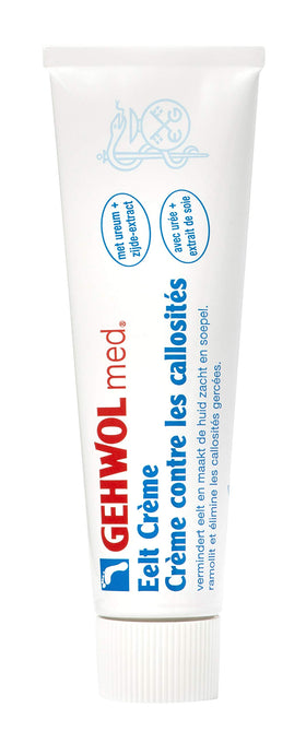 GEHWOL callus cream texture close-up highlighting creamy consistency for deep softening