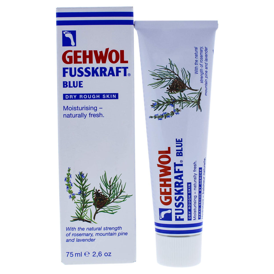 GEHWOL Fusskraft Blue front packaging showing tube and branding, conveys professional care