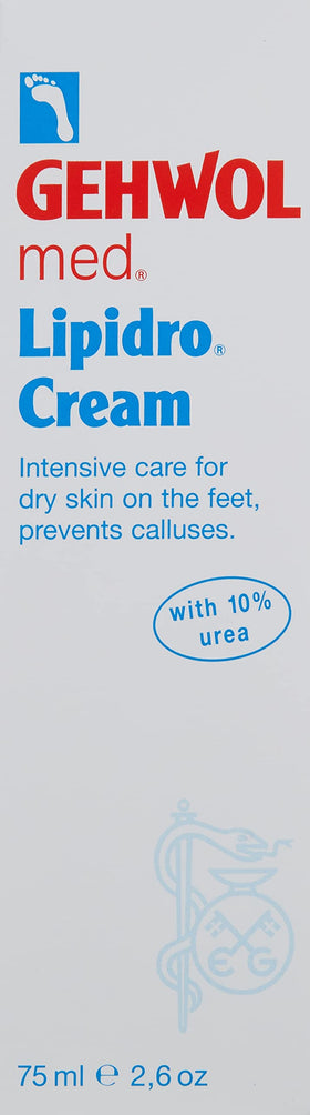 GEHWOL Lipidro Cream front tube showing label and size for clear identification and trust