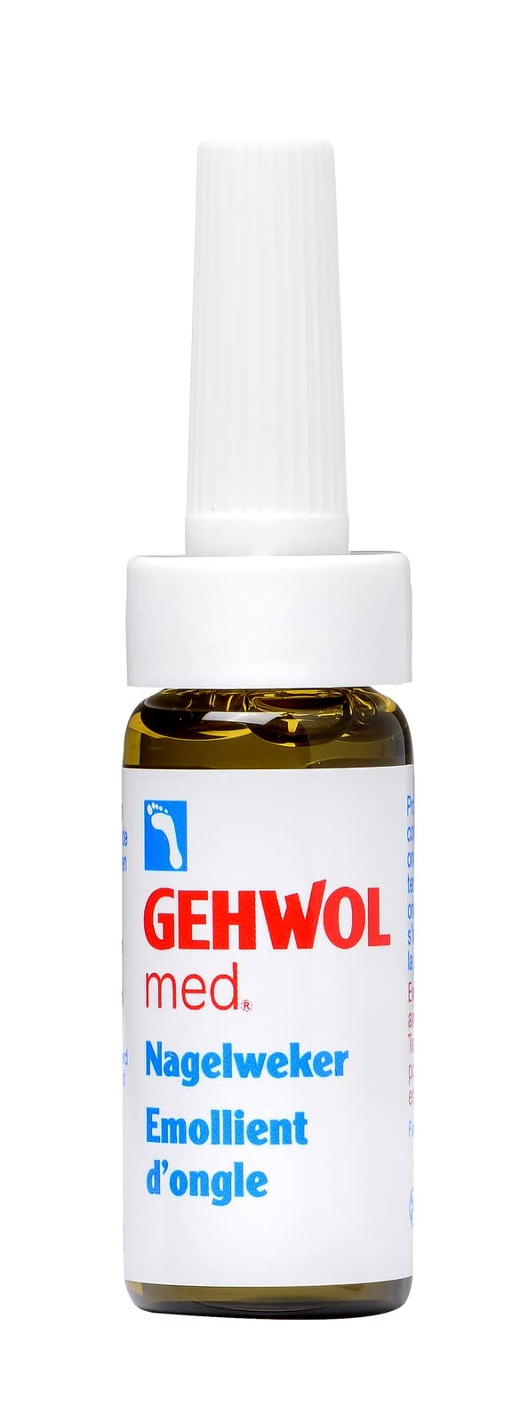 GEHWOL bottle beside coin to show compact 0.5 oz size and portability