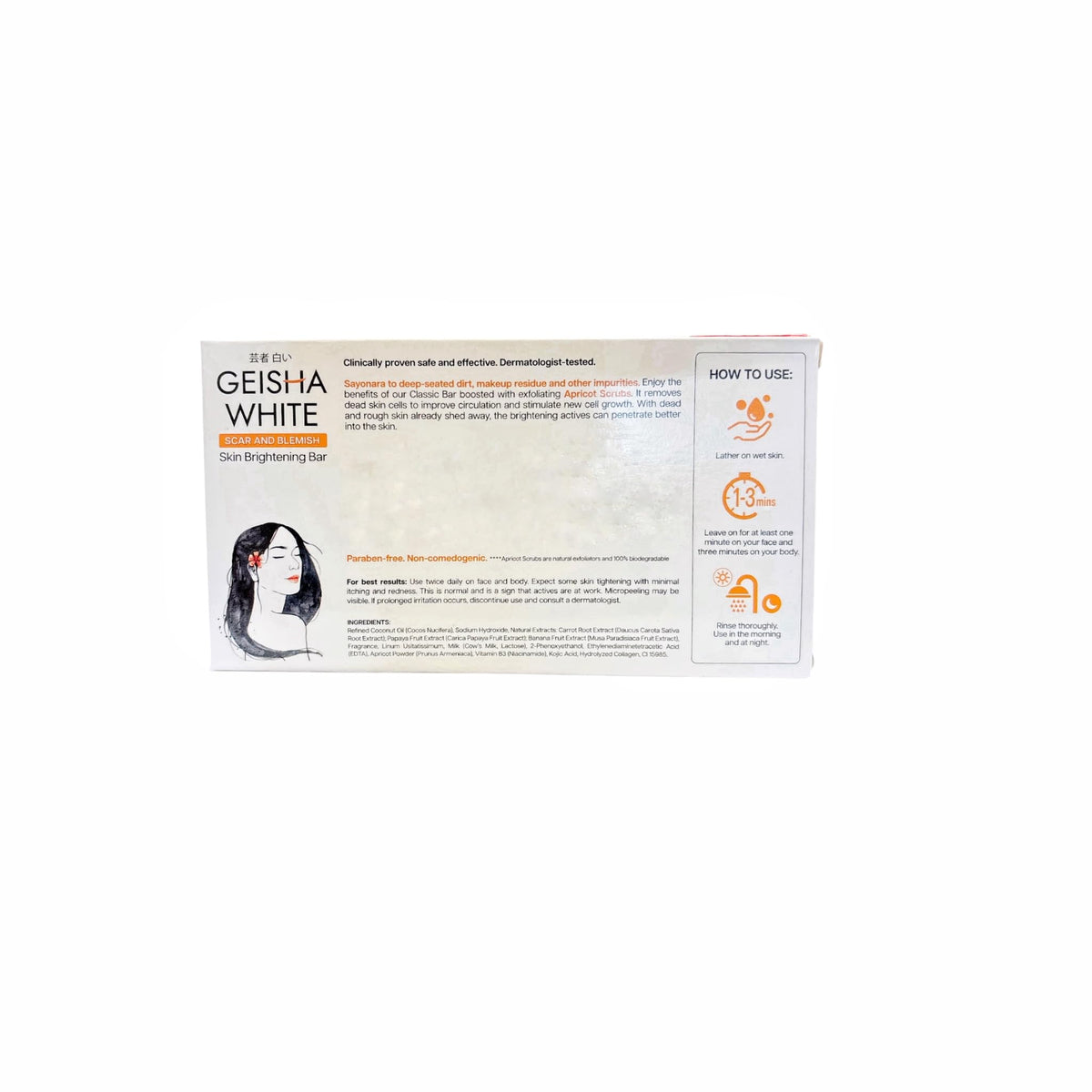 Geisha White close-up lather texture demonstrating gentle exfoliation and foaming