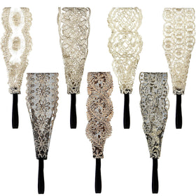 Gejoy front display showing seven lace headbands, elegant versatility