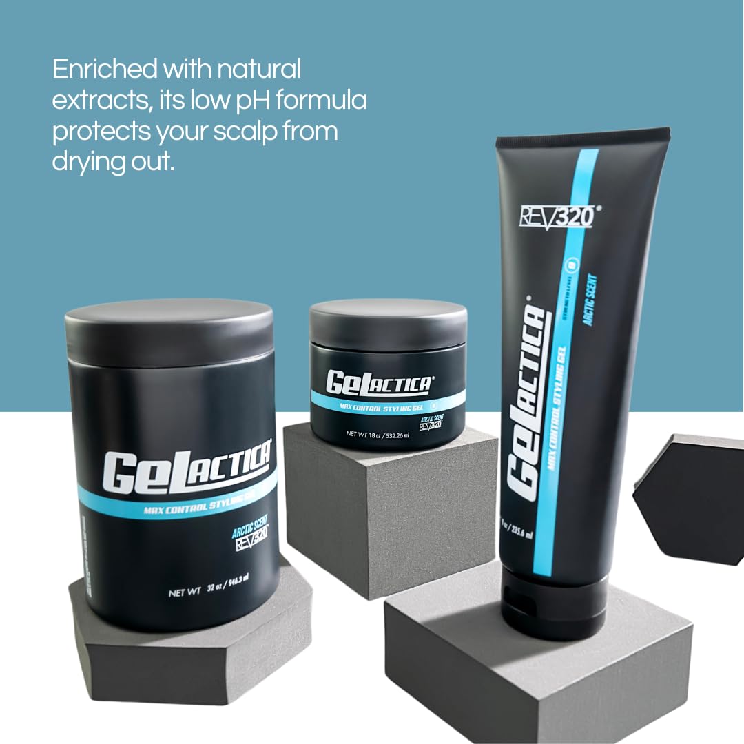 Three Gelactica sizes displayed showing options 8, 18, and 32 ounce