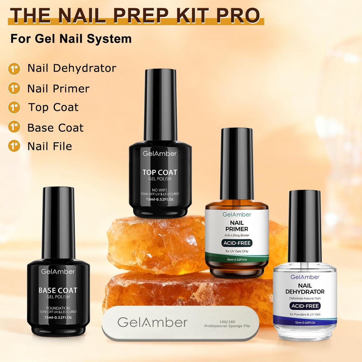 GELAMBER application on a client hand showing professional-looking results and durability