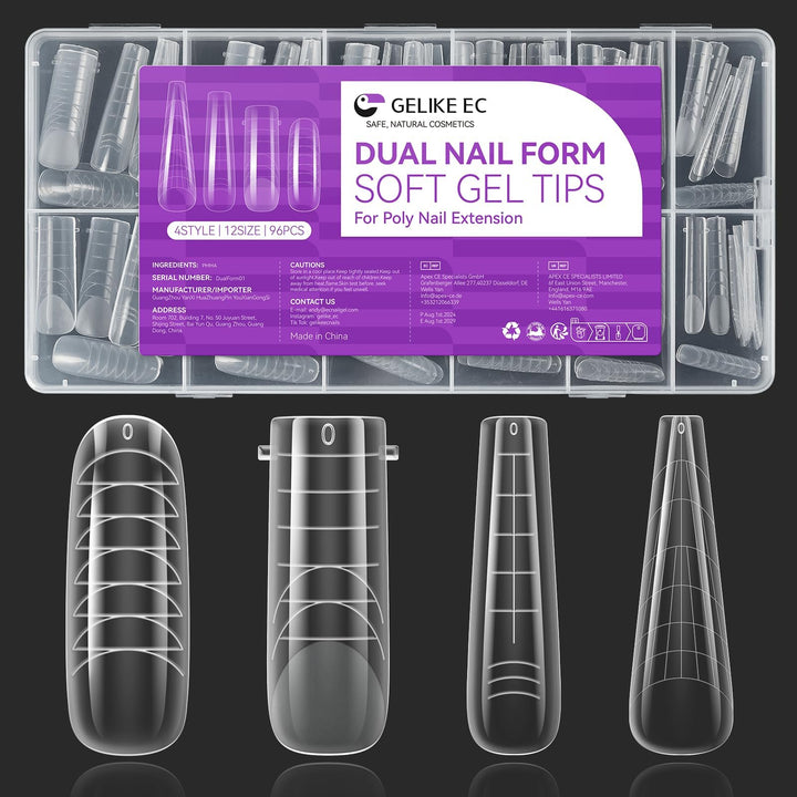 gelike ec front packaging showing kit contents and colorful forms for quick selection