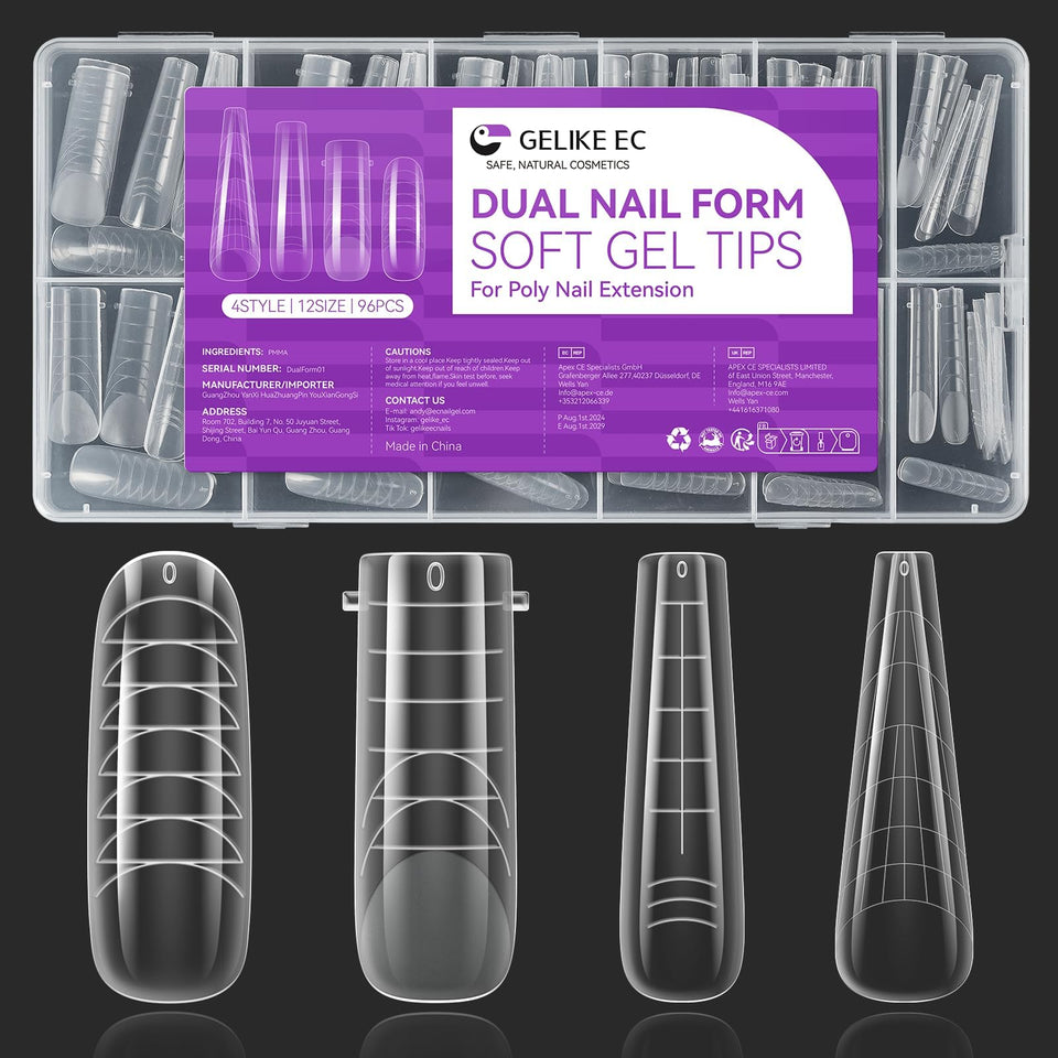 gelike ec front packaging showing kit contents and colorful forms for quick selection