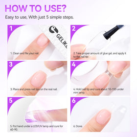 gelike ec size scale with bottle in hand showing compact travel-friendly size