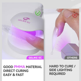 gelike ec polygel sculpting inside form demonstrating precise shaping advantage