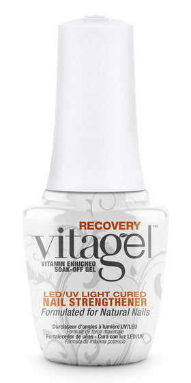 Gelish MINI Vitagel Recovery front bottle showing compact travel size and clear label benefit