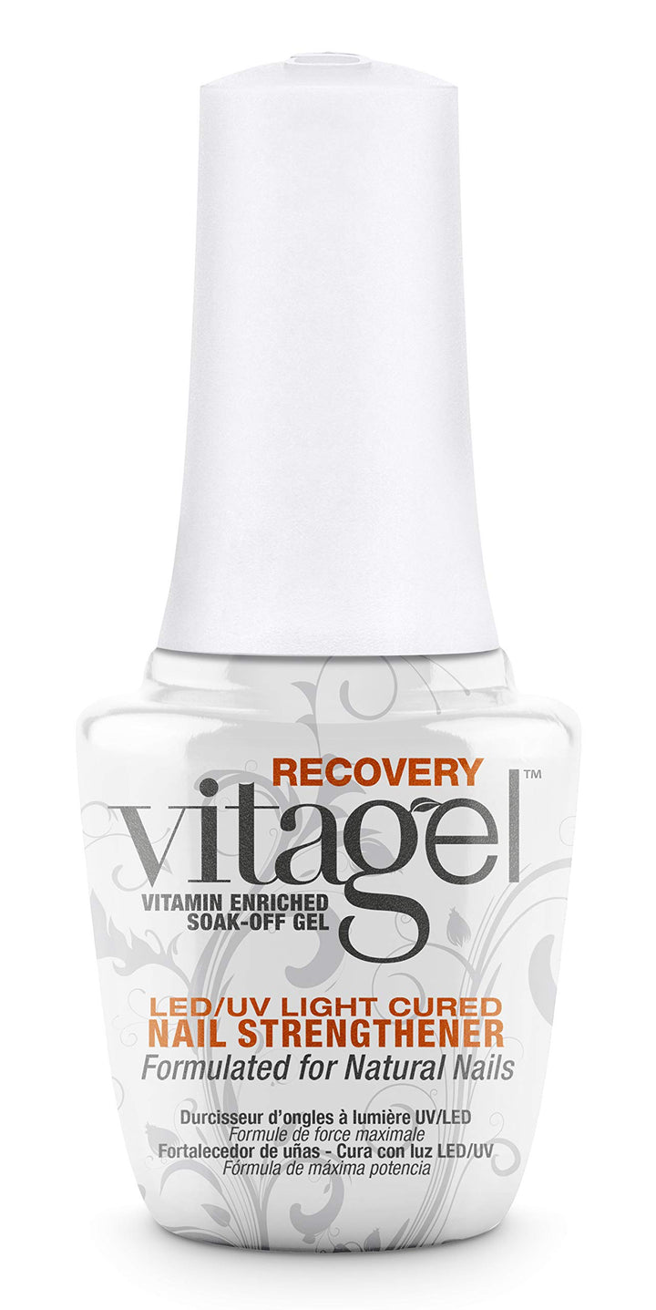 Gelish MINI Vitagel Recovery front bottle showing compact travel size and clear label benefit