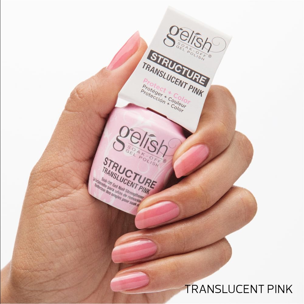 Gelish before-and-after nails demonstrating concealed flaws and strengthened look