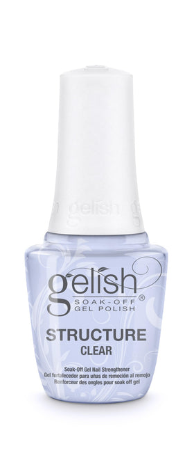 Gelish front packaging showing bottle and label, clear reinforcement